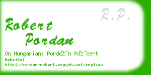 robert pordan business card